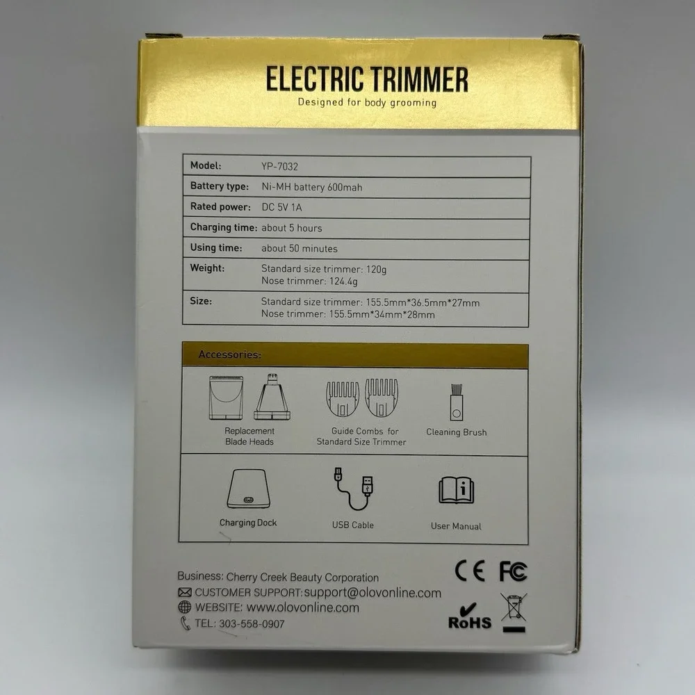 OLOV Electric Trimmer for‎ Body Grooming Model: YP-7032 Factory Sealed